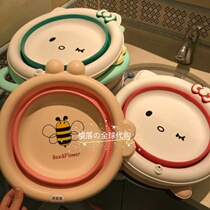 Japan STELU folding washbasin cute student dormitory home washbasin portable childrens hand washing