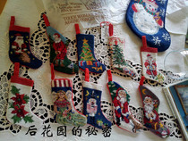 Export to Europe and the United States all wool hand embroidered mini Christmas stockings (very small)