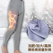 Youth Autumn Pants Mens Single Piece AGED THIN Pure Cotton Full Cotton Underpants Big Code Warm Pants Plus Fat Plus up Edition