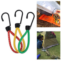 Outdoor camping tent elastic rope buckle 15cm fixed binding strap elastic rope adhesive hook camping canopy accessories drawstring