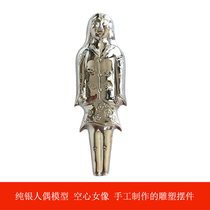 Pure silver silver Man 99 foot silver made hollow man puppet like for companionship matching feng shui use portrait pendulum