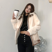 2021 new imported fur one fur coat women autumn and winter young lamb hair Korean fashion big name