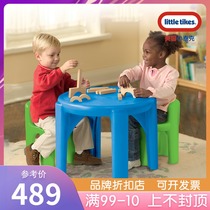 US imported Tektronix child seat combination Baby Game building block table table two chairs set desk
