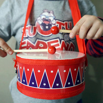 Childrens small wooden drum Indian drum tambourine double drum percussion instrument kindergarten Orff music