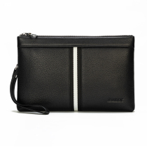 Luxury Luxury Great Brands Mens Bag Soft Leather Handbag Male Envelope Large Capacity Casual Leather Nameplate Mens Hand Holding Bag