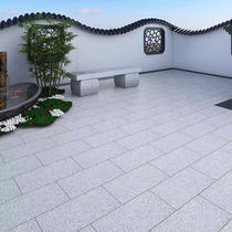 Natural Granite Courtyard External Wall Villa Outdoor Small Yard Sesame White Fire Plate Marble Wide Field Paving Brick