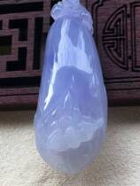 Boutique A goods jade inlaid jewelry jade ice jade orchid small pendant Guanyin necklace eggplant purple pendant live broadcast
