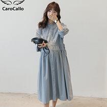 Pregnancy Woman Dress Spring Autumn Cash 2022 New one-piece dress Fashion style Loose Pregnant Woman Dress Spring Skirt can breastfeed