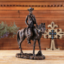 Western wind equestrian crafts ornaments cowboy knight statue equestrian creative ornaments eight feet dragon BCL768807