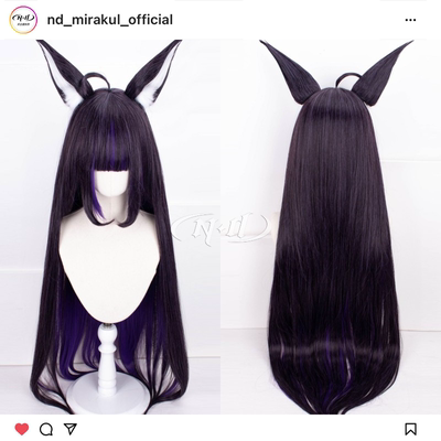 taobao agent No need to trim!ND Home] UR Musashi Blue route COS wig styling gradient color