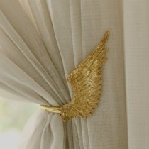 Set wooden room Angel wings Curtain hook Brass alloy exclusive design American decorative hook