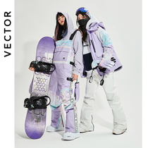  VECTOR ski suit womens suit warm equipment suit tide 2021 winter waterproof double board veneer snow suit snow pants