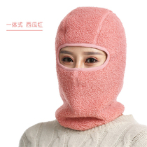Men and women in autumn and winter warm cold mouth mask windproof hat ear head cover riding neck guard plus velvet full face scarf