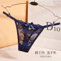 Underpants female lace embroidery hollow passion Japanese girl Low Waist Seamless breathable New thong string tape mesh