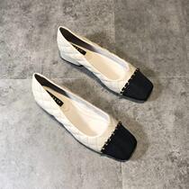Outlet outlets official website clearance rain shoes counter big brand foreign trade womens shoes rough heel shallow single shoes