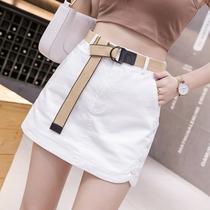 Denim culottes womens 2021 summer new fashion high waist stretch thin pants thin versatile casual pants tide
