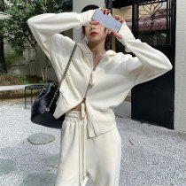 Sweater suit womens spring autumn 2022 new fashion net red fried street foreign air little fragrant wind casual sports clothes two sets
