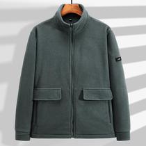 Polar fleece jacket mens autumn and winter 2022 new large size plus velvet thick jacket mens all-match couple fleece jacket