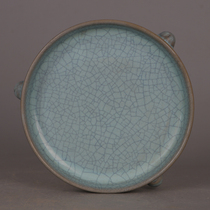 Song Ru Kiln Sky Green Glaze Three Foot Wash Ancient Play Old Goods Antique Jingdezhen Imitation Antique Porcelain Folk Collection Decorative Pendulum