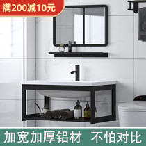 Wall-mounted bathroom cabinet small-sized wash basin ceramic sink toilet wash cabinet combination simple basin cabinet