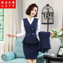 Beauty salon professional suit suit set temperament hotel front desk tooling beautician sales department overalls female high-end autumn