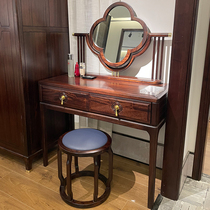 Wujinmu new Chinese style solid wood dressing table makeup stool combination modern Zen dressing table storage cabinet bedroom furniture