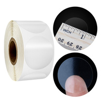 500 Post Reel round pvc transparent packaging sealing adhesive for self-adhesive labels 1 inch 2 5cm stickers