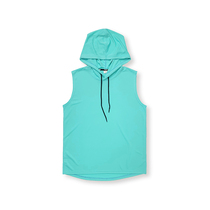 Hooded sports vest sleeveless hoodie T-shirt T-shirt quick-drying loose moisture absorption ultra-light breathable solid color fitness running training t