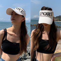 sport net red empty top hat female Korean version of the tide wild summer sun hat sunscreen hat cover face outdoor leisure hat