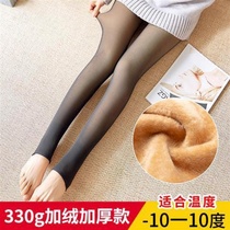 Stockings pantyhose womens spring and autumn flight attendant gray skin-permeable socks in winter thickened knee pads leggings socks warm