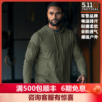 Outdoor leisure solid color hoodie mens United States 5 11 cruiser 72139 stretch breathable 511 hooded sweatshirt