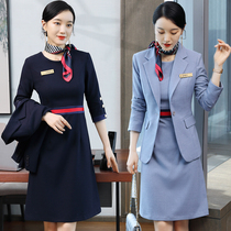 Hotel work clothes suit dress set autumn and winter business wear jewelry store fashion stewardess beautician uniform tide