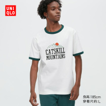 UlicukuT UT mens clothing lovers Dress NY Weekend Trp Printed T-shirt Short Sleeve Collage 456125