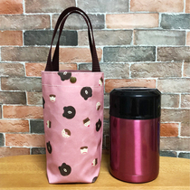 Portable waterproof Bento bag lunch box bag large Cup bag canvas stew pot bag student with rice bag