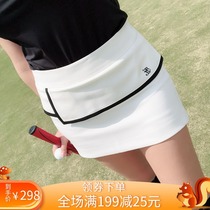 Golf skirt autumn and winter womens temperament thin bag hip skirt Joker skirt tennis outdoor sports short skirt pants
