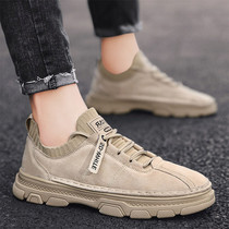 Mens shoes 2021 spring new shoes mens trendy shoes wild casual leather shoes low board shoes leather Spring Breathable