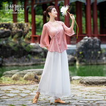 After Feifan dance 2020 new Chinese classical dance clothes Body rhyme practice clothes show clothes cardigan yarn clothes elegant