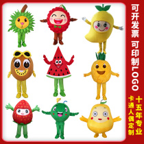 Cartoon mango pineapple orange durian coconut banana Apple strawberry lychee doll fruit watermelon doll costume