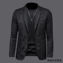  Classic mens suit New flocking European and American style handsome small suit popular color single western jacket spring and autumn mens clothing
