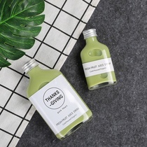 100ml juice bottle beverage bottle net red milk tea bottle takeaway glass bottle with lid 200ml flat bottle