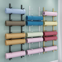 Yoga mat storage rack foam roller arrangement storage shelf hanging on the living room wall @
