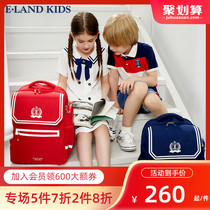 elandkids clothes love children's clothing autumn new boys and girls English academy style shoulder bag large capacity