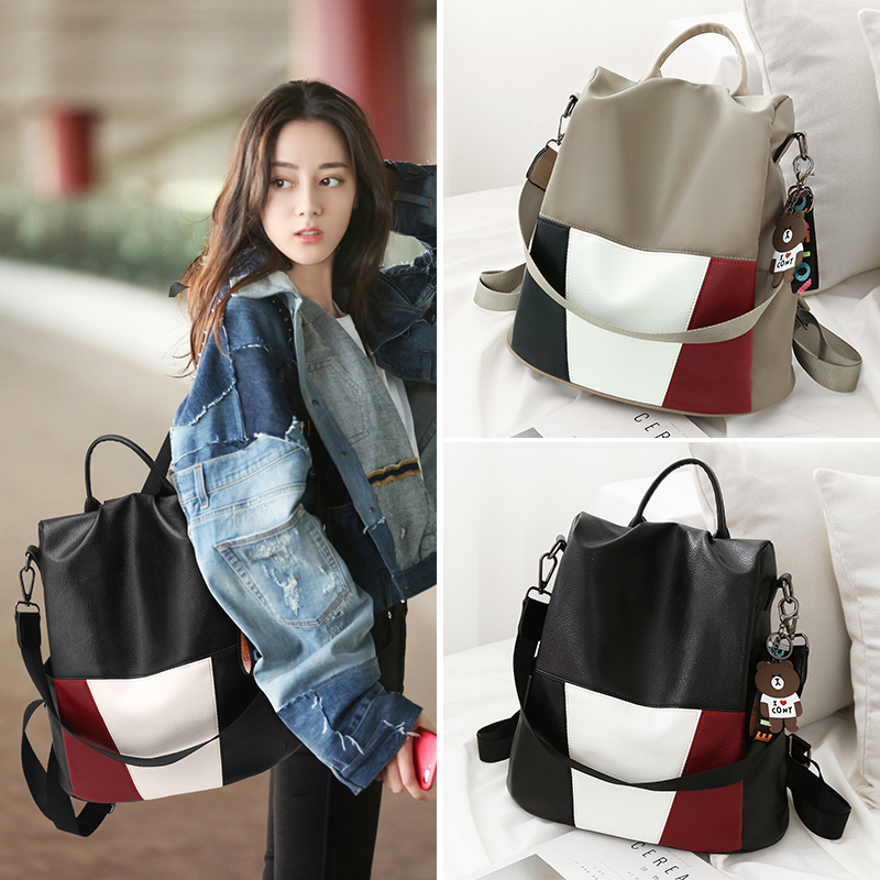 Women's Bag Slanting Woman's Bag Korean version of the new Baidan Single Shoulder Bag ins Super Hotbag Dual Purpose Backpack