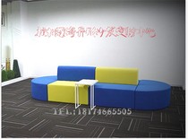 The company's office and leisure area rest area shopping mall hospital bank studio training class parents waiting for double-sided sofa