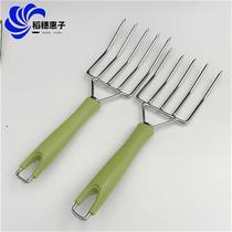  Stainless steel bean sprout fork rice fork rice noodle fork kitchen canteen commercial loose rice fork selling Y bean sprout tool plus