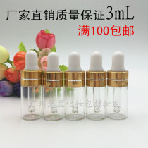 Full 3ml essential oil bottle cosmetic vitriolic trial of small sample bottle glass dropper deployment tool