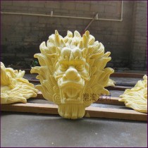 Sandstone relief sand rock round carving garden courtyard garden Garden Garden feng shui decoration wall hanging spray faucet