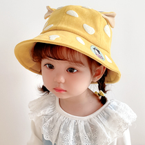 Girl baby fisherman hat spring and autumn thin boy childrens hat girl cute super cute baby baby basin hat