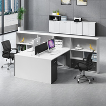 Staff office table and chair combination financial staff screen Station double face-to-face Simple Modern Office card holder