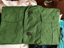 Stock old 78 style military green short sleeve shirt seven or eight style green cotton short sleeve shirt